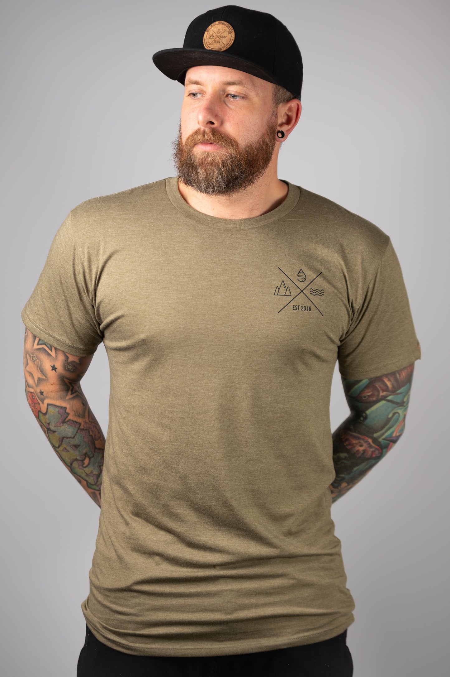 4 Seasons T-shirt Long Olive