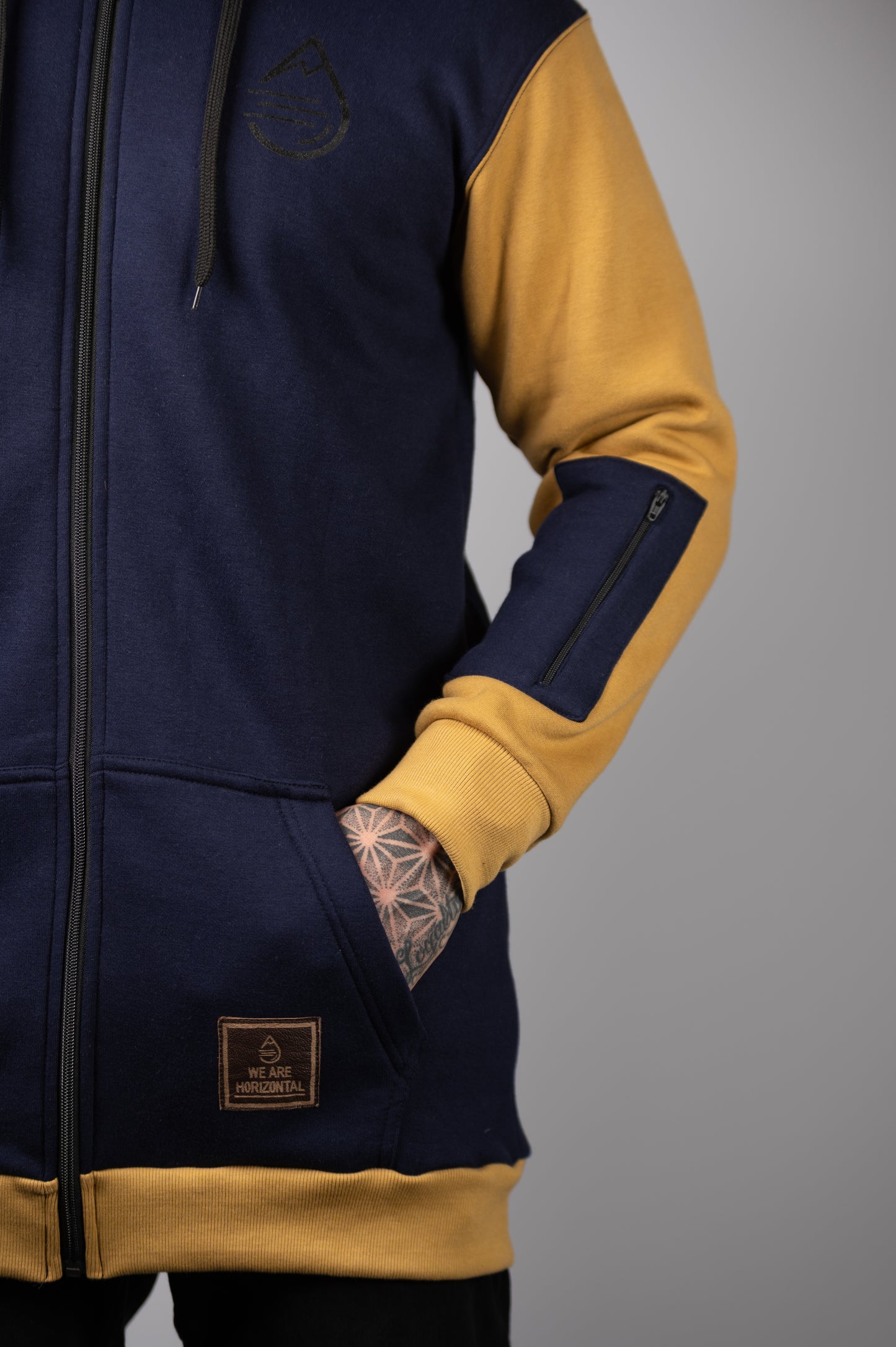 Boss Zipper Hoodie Navy